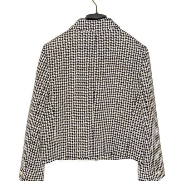 Dior 2023 Black Ivory Houndstooth Pearl Button Jacket - Picture 7 of 11